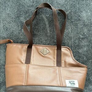 Taupe and Brown Dog Carrier by Tail